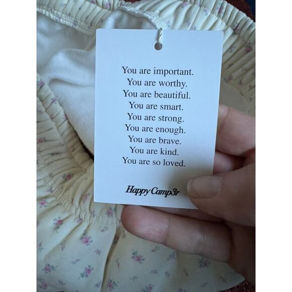 NWT‎ Vintage Flower print The Happy Camp3r Light Yellow Shorts - XXL - Picture 4 of 4